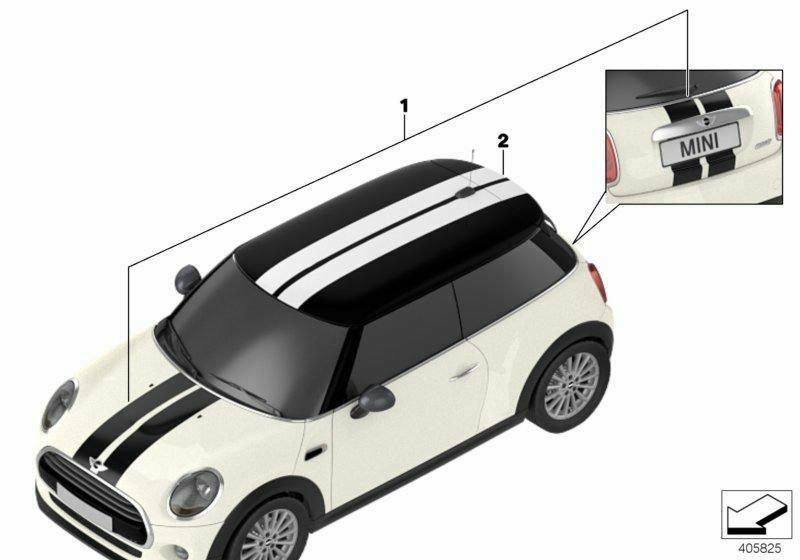 Exterior Styling | Genuine Roof Kit Sport Stripes Decal Stickers In White Exterior Accessories Exterior Styling