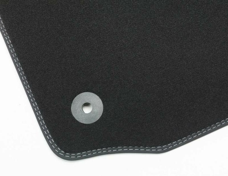 Floor Mats | Fiesta Velour Floor Mats Front, Black With Metal Grey Stitching 11/201206/2017 Floor Mats Floor Mats