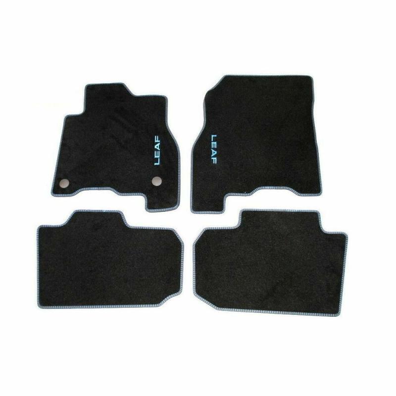 Floor Mats | Leaf (Ze1E) Floor Mats, Velour With Blue Stitching Rhd Floor Mats Floor Mats