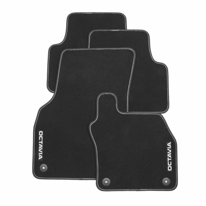 Floor Mats | Textile Floor Mats Prestige Rhd With Grey Edge For Octavia Iv Floor Mats Floor Mats