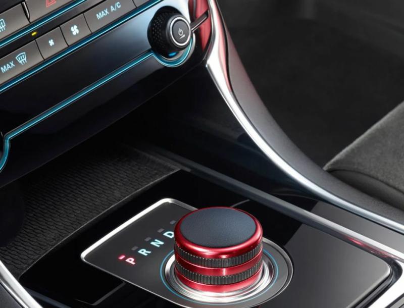 Interior Styling | Gear Selector Body With Rubber Grip Bezel, Red Finish Interior Accessories Interior Styling