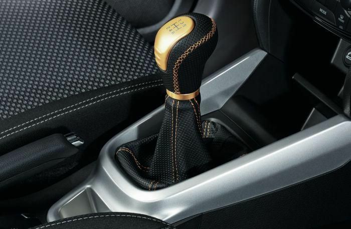 Interior Styling | Leather Gear Knob – Black With Yellow Interior Accessories Interior Styling