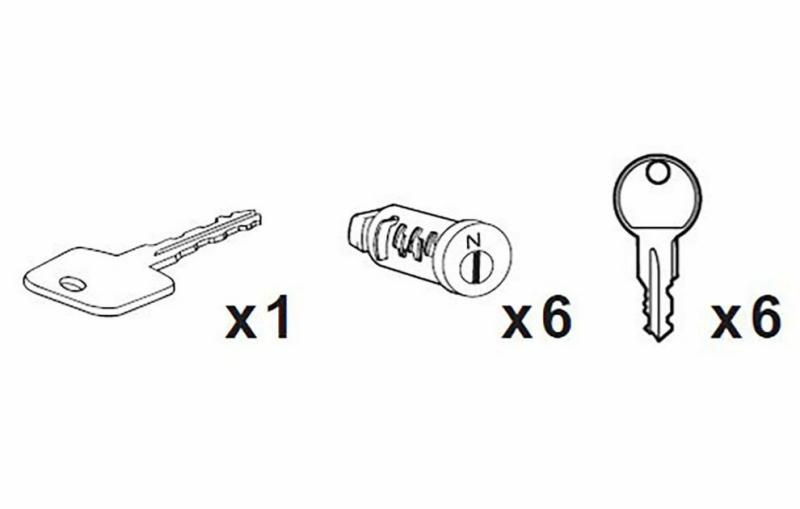 Roof Accessories | 6 Lock Cylinders And One Key Set Exterior Accessories Roof Accessories